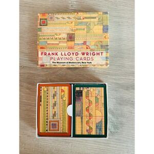 Vintage Frank Lloyd Wright MoMA Playing Cards 1996 Complete 2 Deck Art Deco